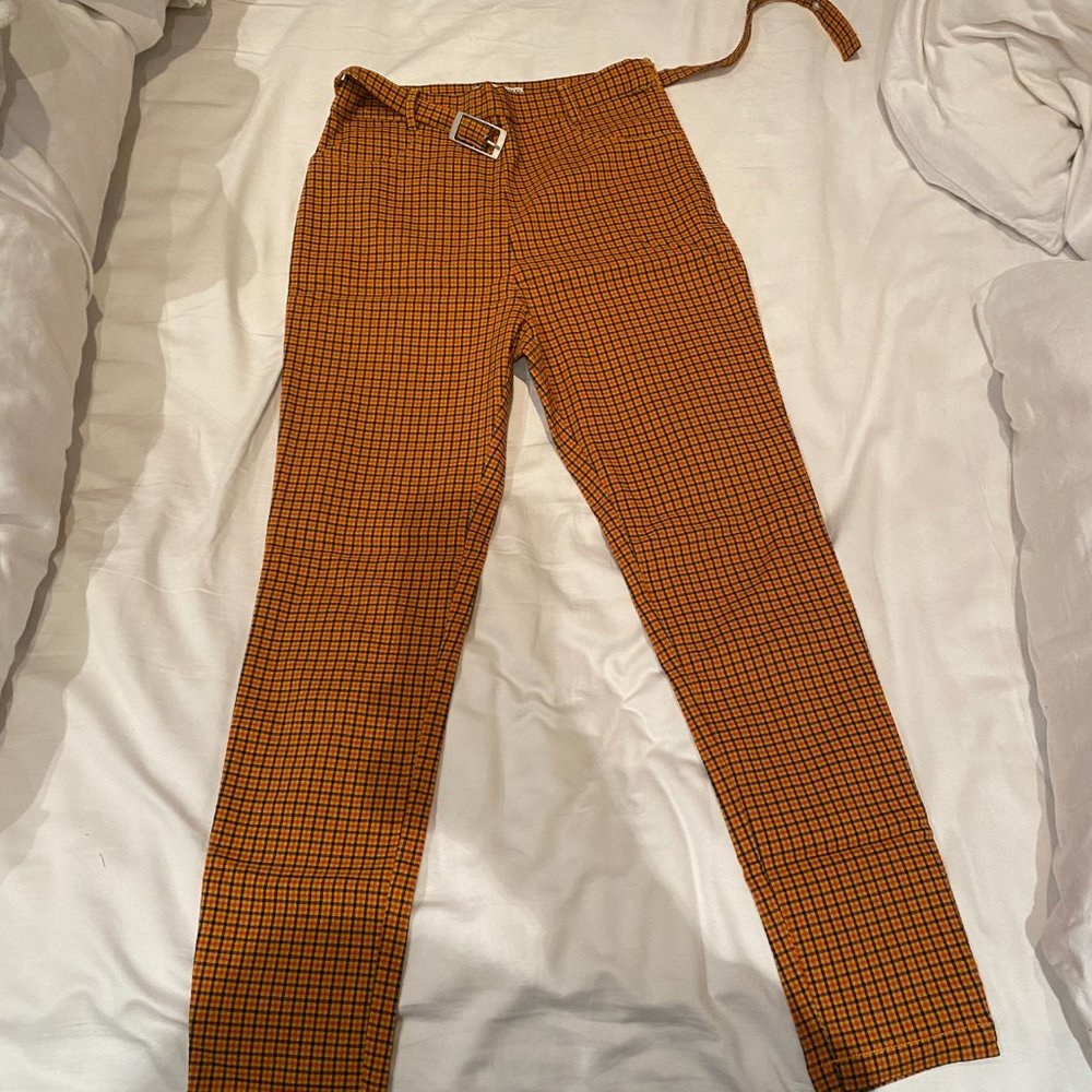 Orange plaid skinny pants. Urban Outfitters NEW